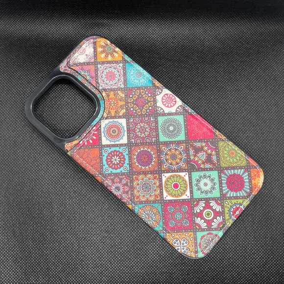 For iPhone 13 Pro Max Case 6.7 inch Credit Card Holder Luxury PU Leather Mandala - Picture 5 of 5